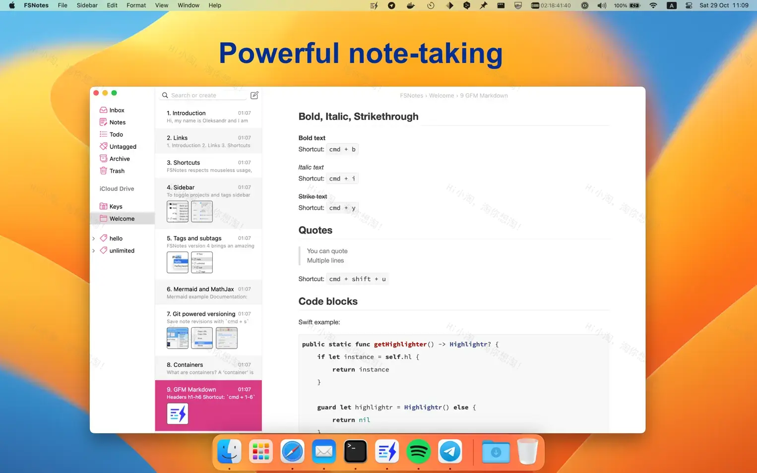 FSNotes For Mac v6.10.0 笔记本管理器中文版